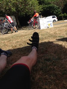 At Seward Park,the last rest stop of the day. I needed a break. 15 miles to go.